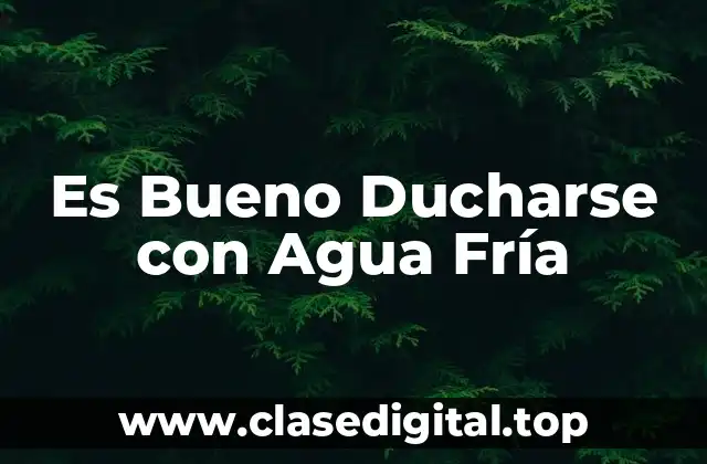 ¿Cuál es la Diferencia entre Agua Fría y Agua Templada?
