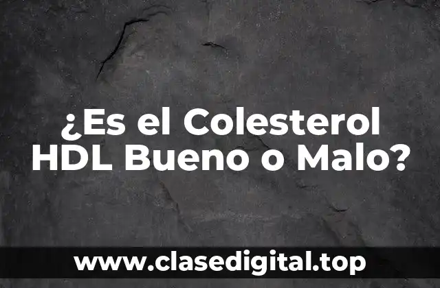 ¿Qué es el Colesterol HDL?
