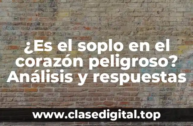 ¿Es el soplo en el corazón peligroso? Análisis y respuestas