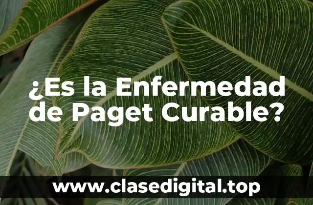 ¿Es la Enfermedad de Paget Curable?