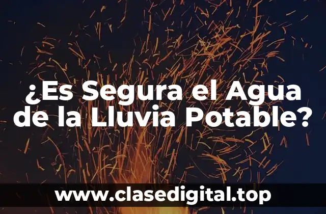 ¿Es Segura el Agua de la Lluvia Potable?