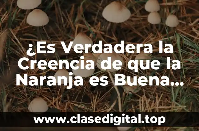 ¿Es Verdadera la Creencia de que la Naranja es Buena para la Diarrea?