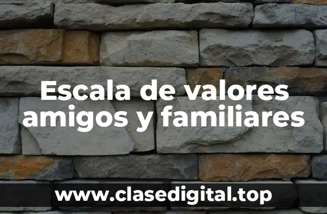 Escala de valores amigos y familiares