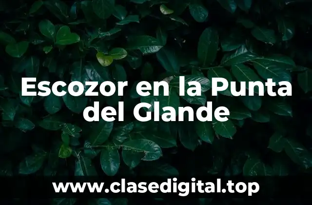 Escozor en la Punta del Glande