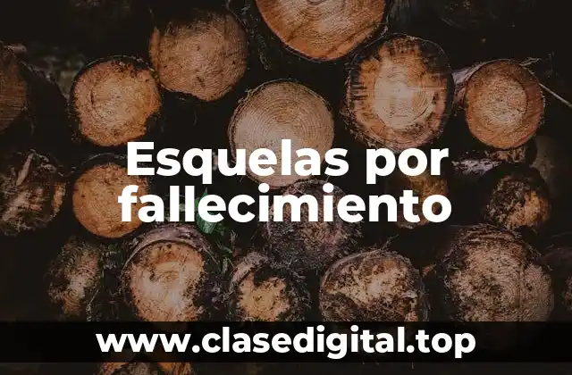 Esquelas por fallecimiento