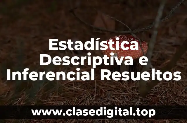 Estadística Descriptiva e Inferencial Resueltos