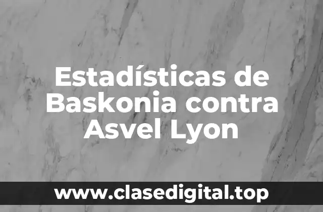 Estadísticas de Baskonia contra Asvel Lyon
