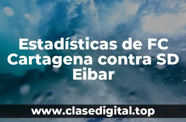 Estadísticas de FC Cartagena contra SD Eibar