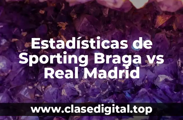 Estadísticas de Sporting Braga vs Real Madrid