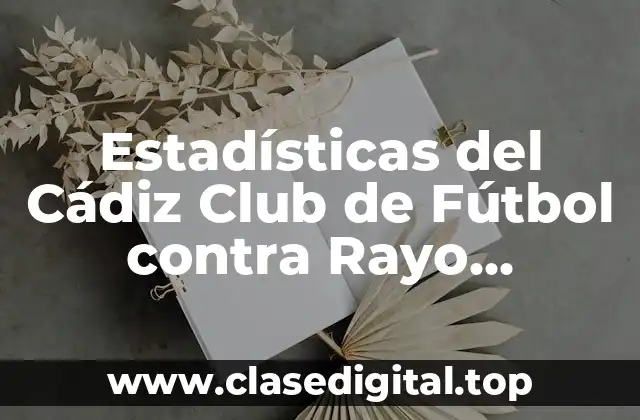 Estadísticas del Cádiz Club de Fútbol contra Rayo Vallecano en la Liga Española