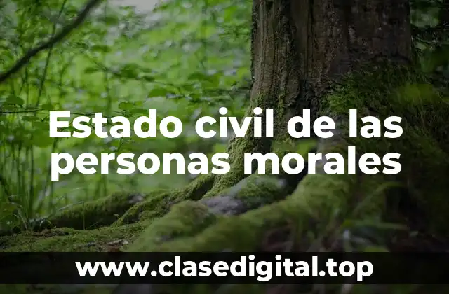 Estado civil de las personas morales
