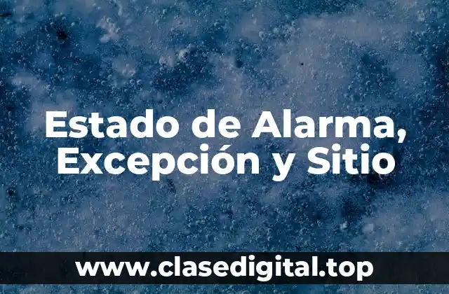 ¿Qué es el Estado de Alarma?