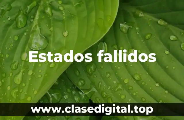 Estados fallidos