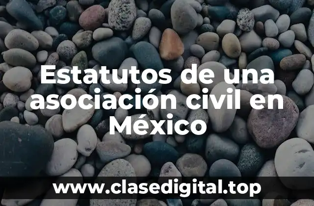 Estatutos de una asociación civil en México