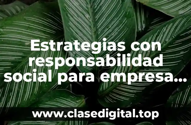 Estrategias con responsabilidad social para empresa de manualidades