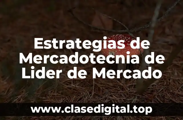 Estrategias de Mercadotecnia de Lider de Mercado
