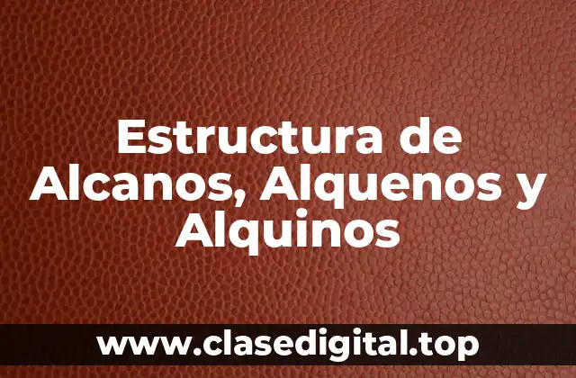 Estructura de Alcanos, Alquenos y Alquinos