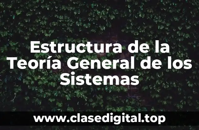 Estructura de la Teoría General de los Sistemas