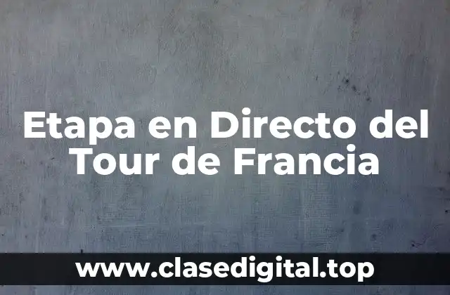 Etapa en Directo del Tour de Francia