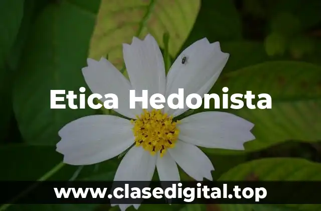 Etica Hedonista