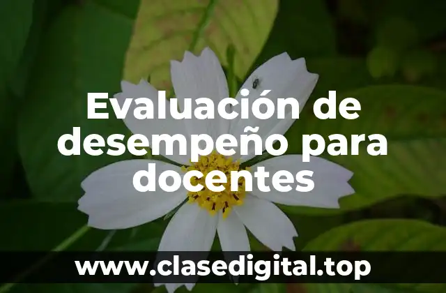 Evaluación de desempeño para docentes