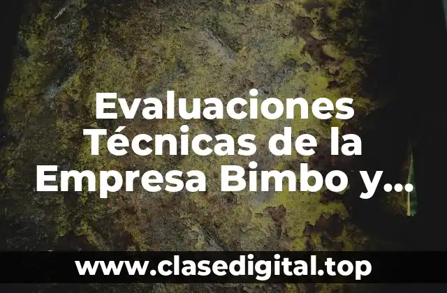 Evaluaciones Técnicas de la Empresa Bimbo y Significado