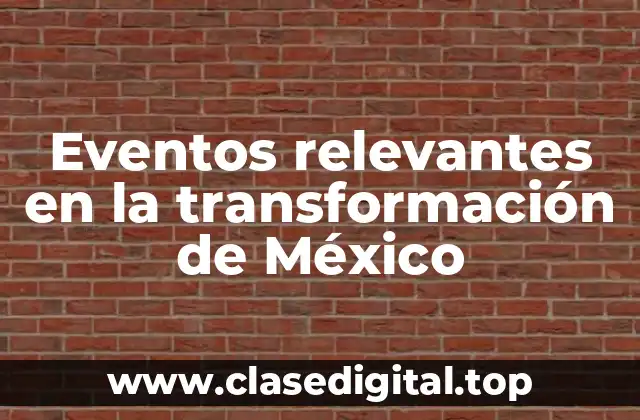 Eventos relevantes en la transformación de México