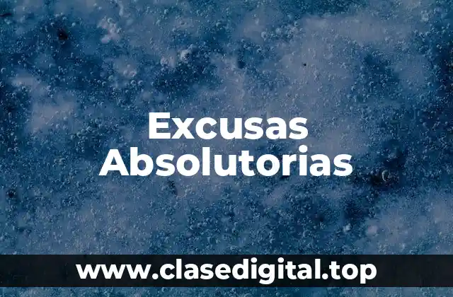 Excusas Absolutorias