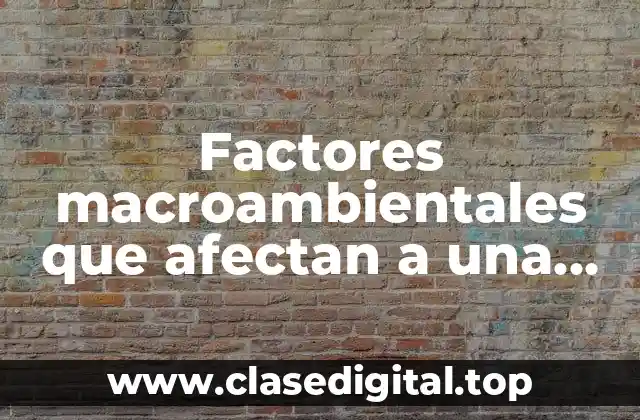 Factores macroambientales que afectan a una empresa