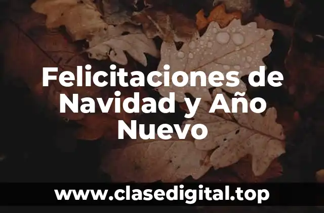 Felicitaciones de Navidad y Año Nuevo