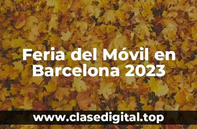 Feria del Móvil en Barcelona 2023