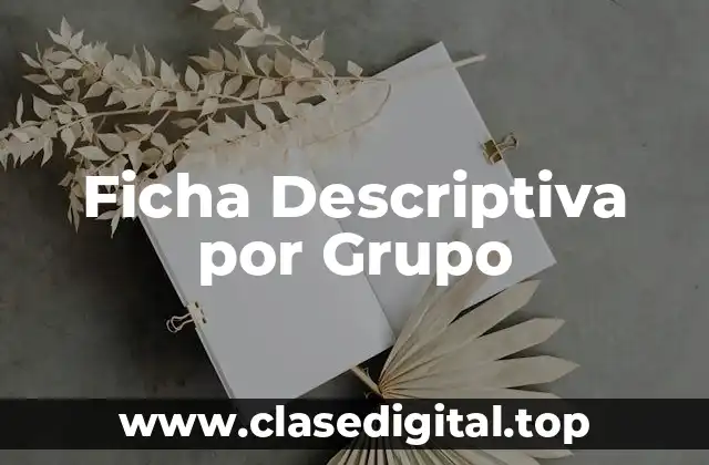 Ficha Descriptiva por Grupo