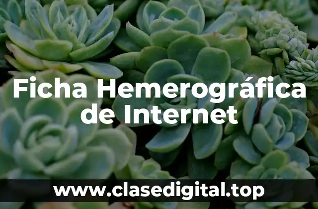 Ficha Hemerográfica de Internet