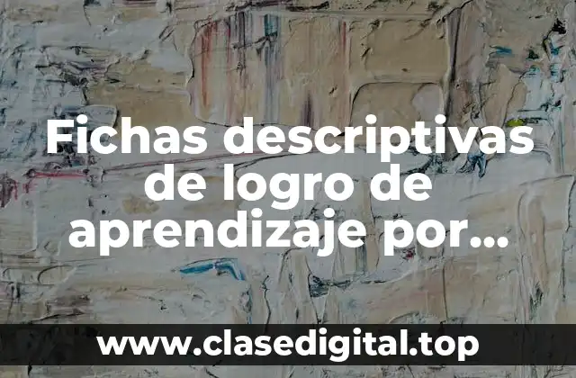 Fichas descriptivas de logro de aprendizaje por grupo