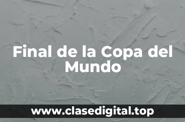 Final de la Copa del Mundo