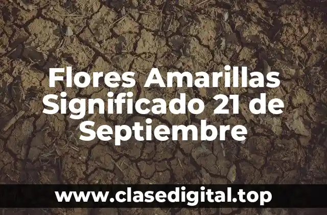Flores Amarillas Significado 21 de Septiembre
