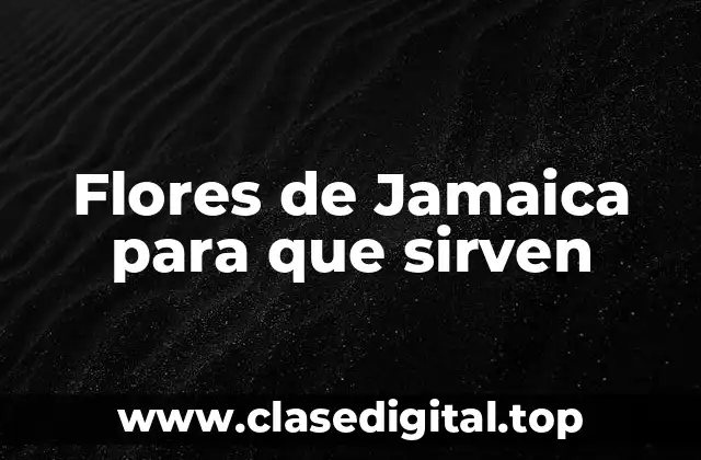 Flores de Jamaica para que sirven
