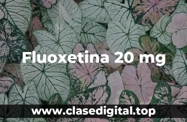 Fluoxetina 20 mg