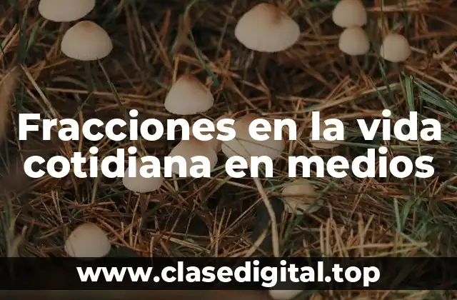 Fracciones en la vida cotidiana en medios