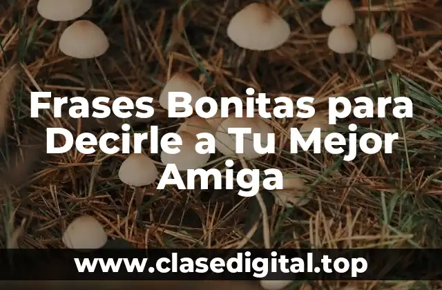 Frases Bonitas para Decirle a Tu Mejor Amiga
