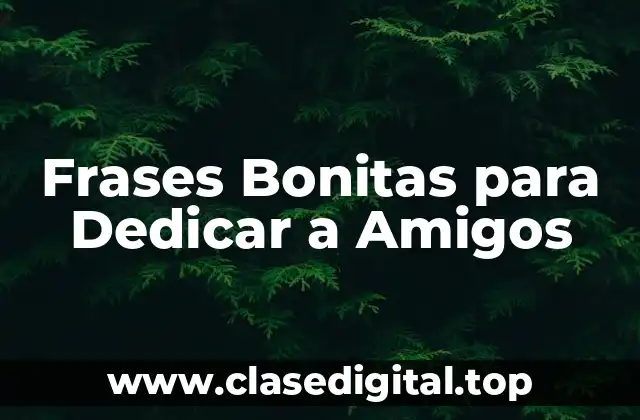 Frases Bonitas para Dedicar a Amigos