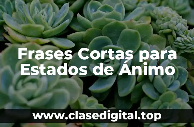 Frases Cortas para Estados de Ánimo