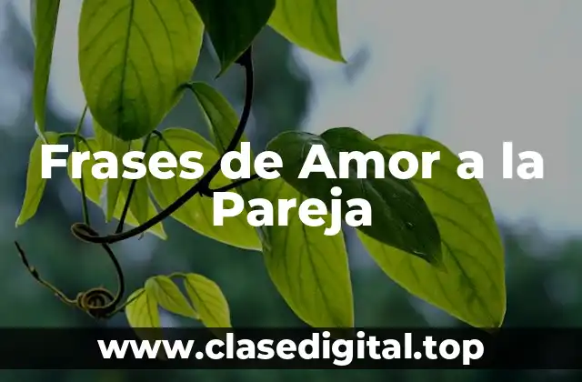 Frases de Amor a la Pareja