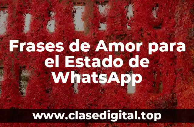 Frases de Amor para el Estado de WhatsApp