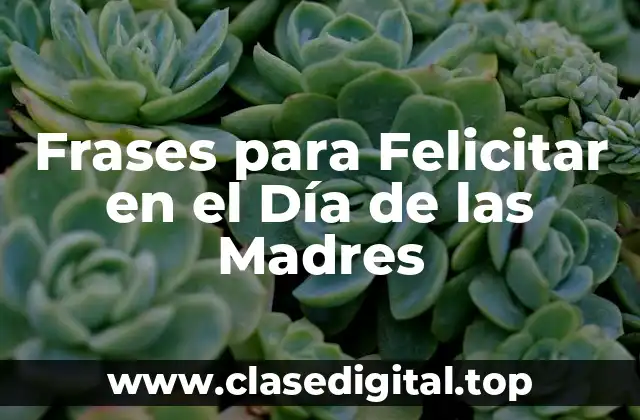 Frases para Felicitar en el Día de las Madres