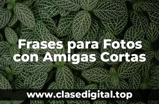 Frases para Fotos con Amigas Cortas