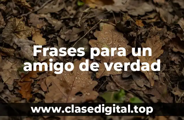 Frases para un amigo de verdad