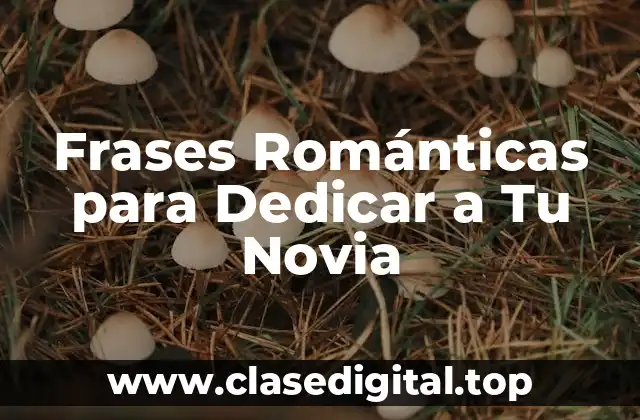 Frases Románticas para Dedicar a Tu Novia