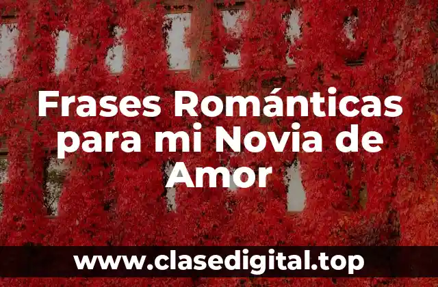 Frases Románticas para mi Novia de Amor