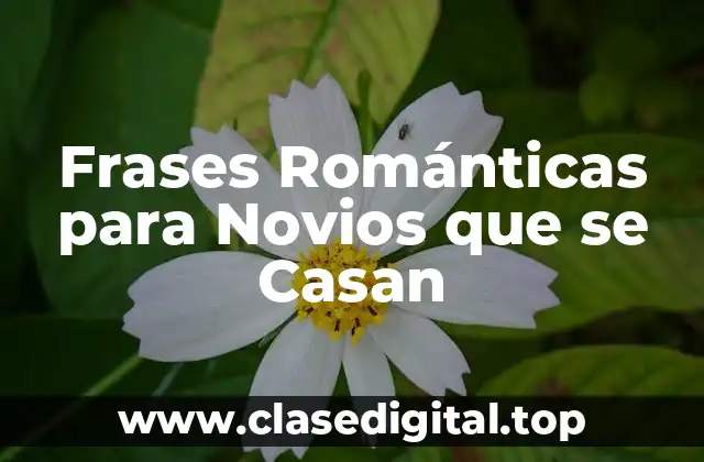 Frases Románticas para Novios que se Casan